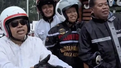 Bupati Majalengka Touring Bersama Gubernur di Cikebo Maja, Sidak Jalan Provinsi di Tengah Hujan